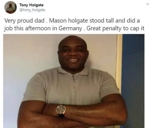 Meet Mason Holgate's Family Life- Here is his super proud dad, Tony Holgate.