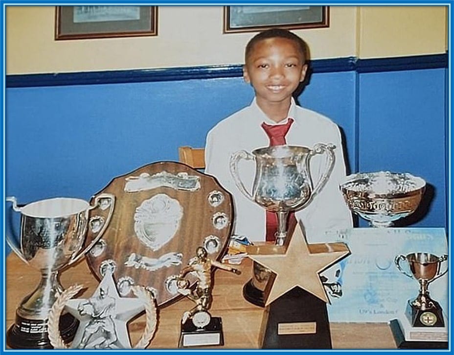 At the age of just six, there were already signs of a solid start to his Gunners' career.