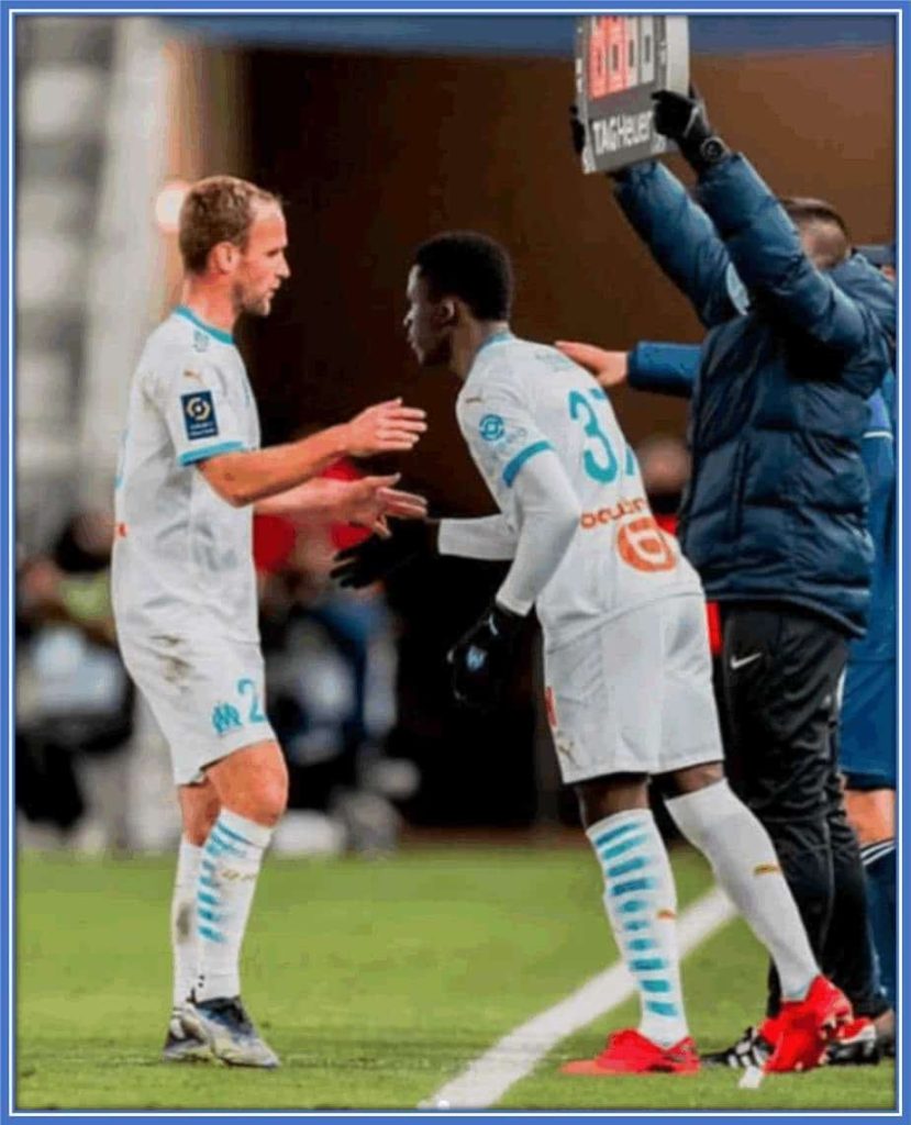Bamba Dieng's first minutes in the Ligue 1 club with Marseille.