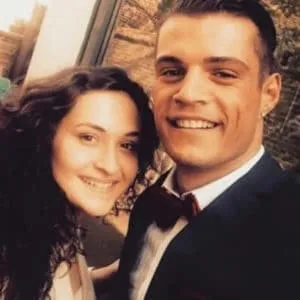 Agnesa Xhaka and her brother, Granit.