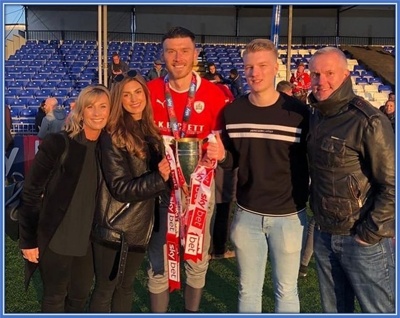 In 2019, Moore was one of five Barnsley players named in the League One PFA Team of the Year. What a proud moment for his parents, brother and sister.