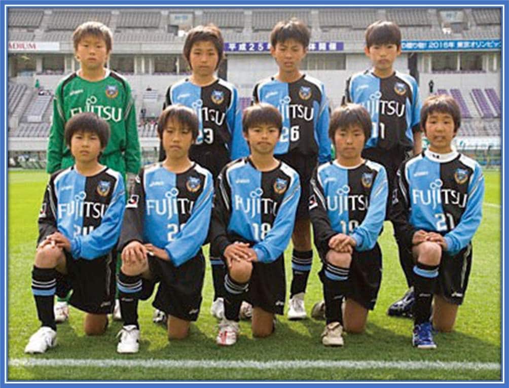 This was the year 2006, a time the youngster began playing football with Kawasaki Frontale.