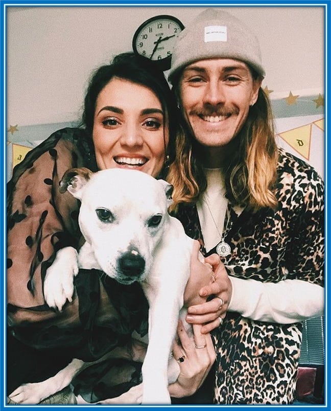 Meet the couple alongside their dog, Milly girl.