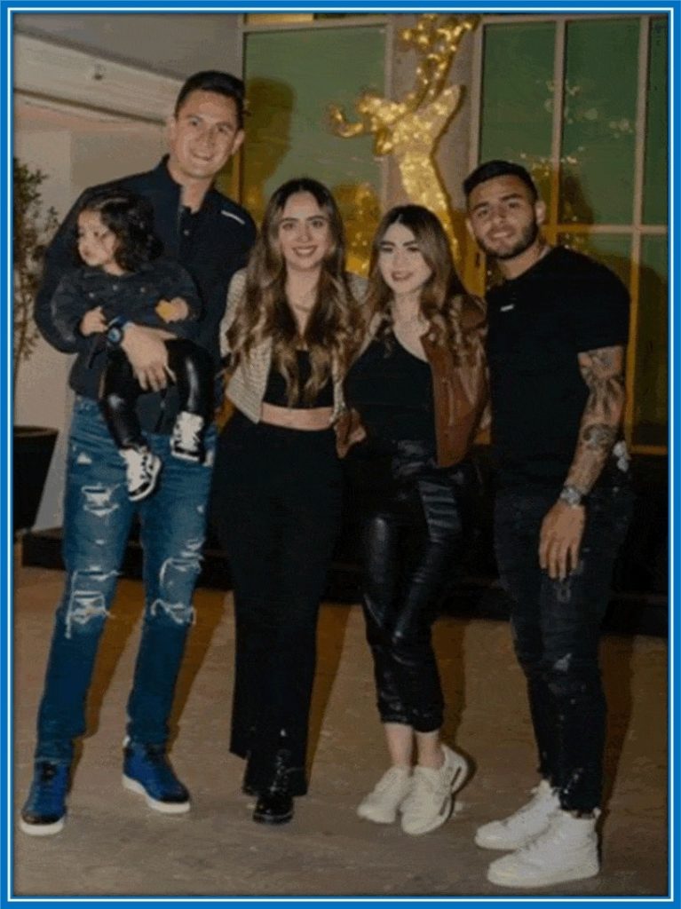A picture of Vega with his wife and relatives.
