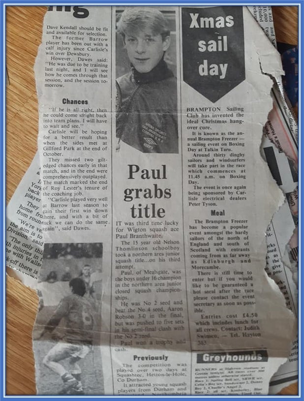 Jarrad Branthwaite's Father (Paul) made Newspaper headlines during his rugby days.