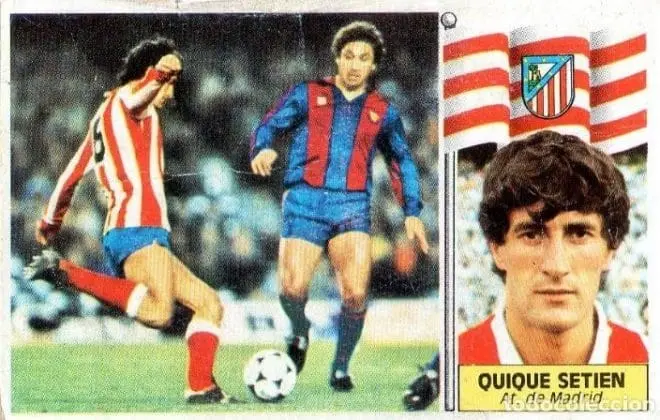 A rare photo of Setien while he tormented FC Barcelona during his playing days.
