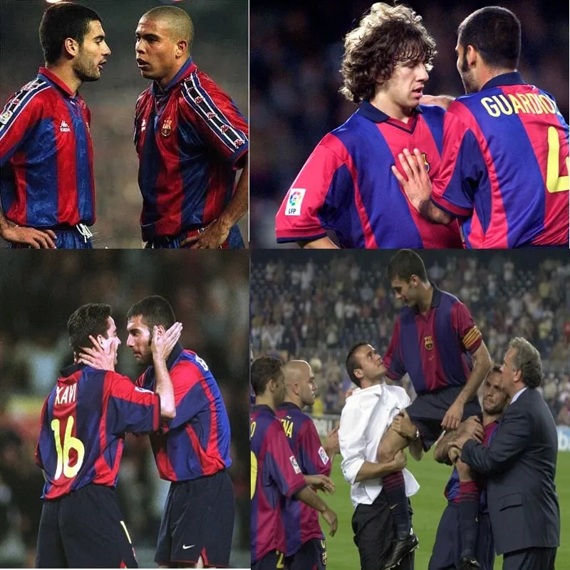 Pep Guardiola's former teammates at Barcelona - the beautiful playing days.