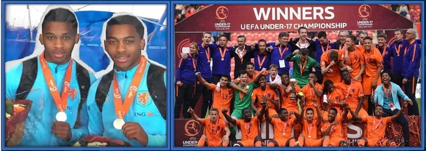 Winning the UEFA Under 17 Championship - One of the first success stories of the Timber twins.