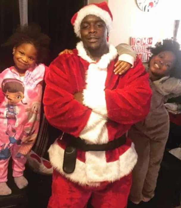 Adebayo Akinfenwa celebrates Christmas with his children.