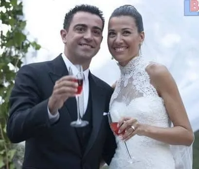 Nuria Cunillera and Xavi, on their wedding day.