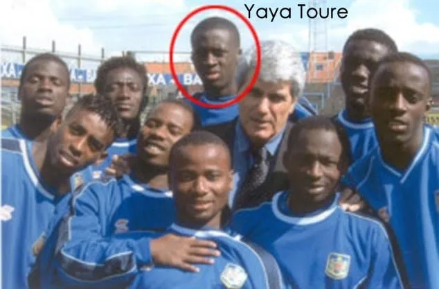 His height was evident at this age. This is young Yaya Toure before he made it.