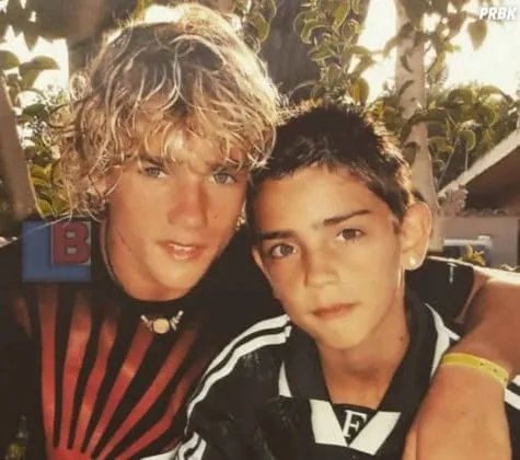 Young Antoine Griezmann and kid brother- Theo.