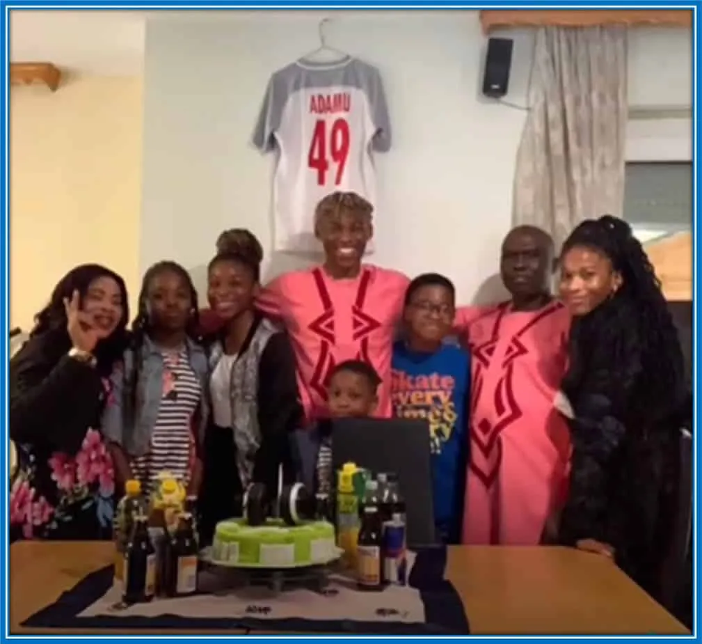 Chukwubuike Adamu Family Photo - during Mathias' Birthday celebration.