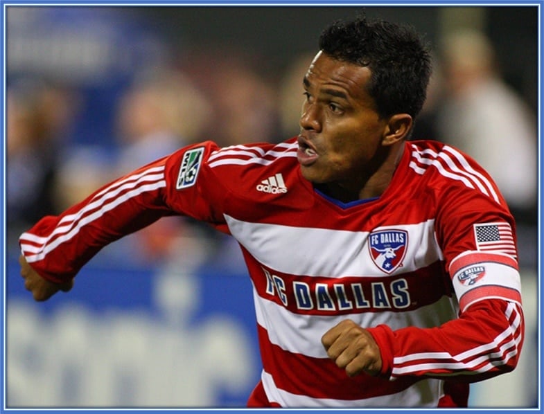 This is Jesus Ferreira's Dad, during his career days with FC Dallas.
