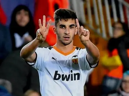 First of many: See Ferran's celebration of his first champions league goal.