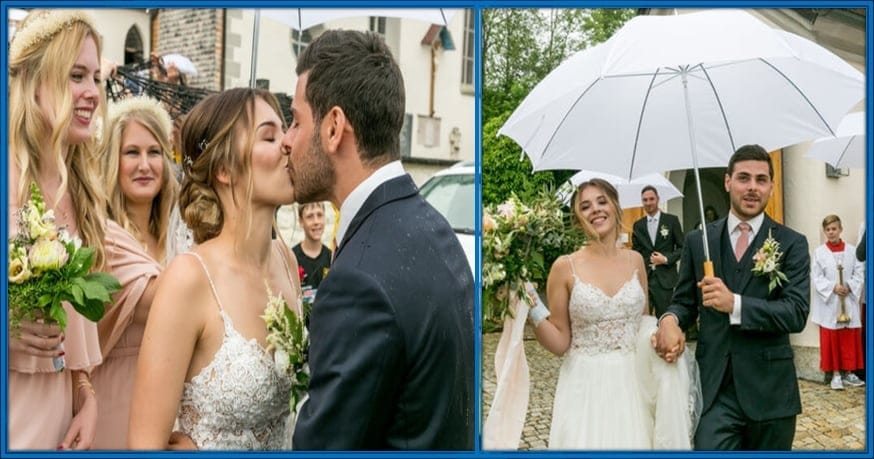 The wedding between Katja Fitchl and Kevin Volland.