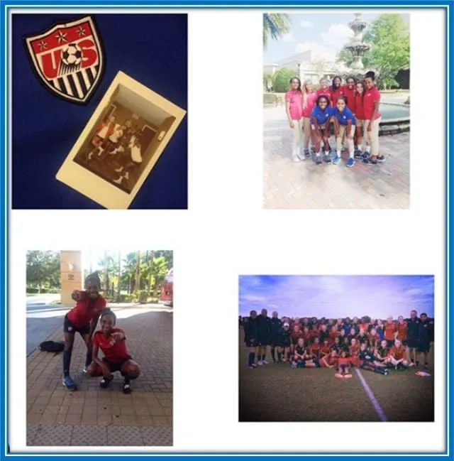 A Photo collage of the defender's early career. Source: Instagram.