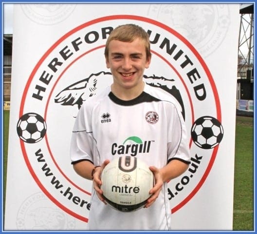 See what the striker looked like during his rise through the ranks of Hereford.