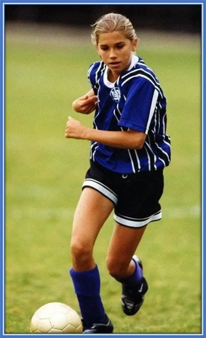 It's obvious that Alex enjoyed playing football.