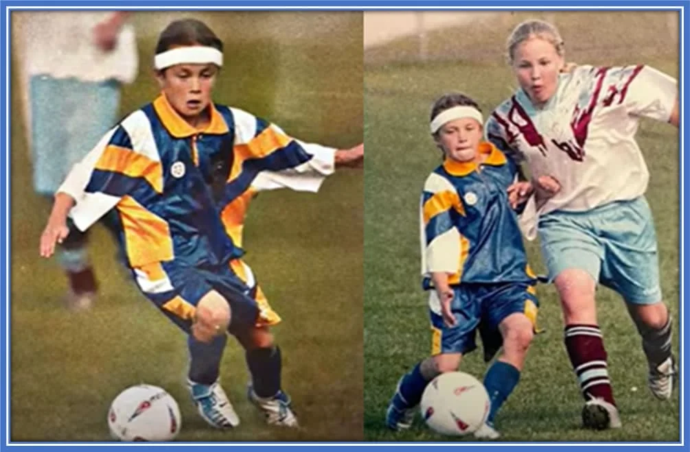 An image of Caitlin Foord, where her budding affection for football is plain to see. Image Credit: Youtube.