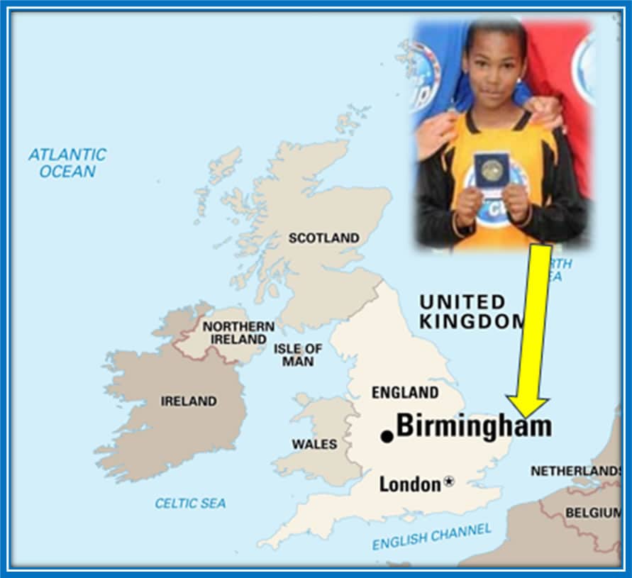 Rico Henry's Family Origins shows he is an England born footballer in the city of Birmingham. Image Source: Britannica.