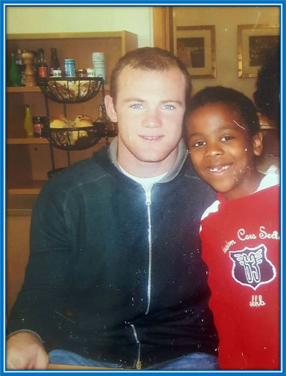 Behold Angel with one of his Idols, Wayne Rooney. Image Credit: Instagram/angel.gomes10