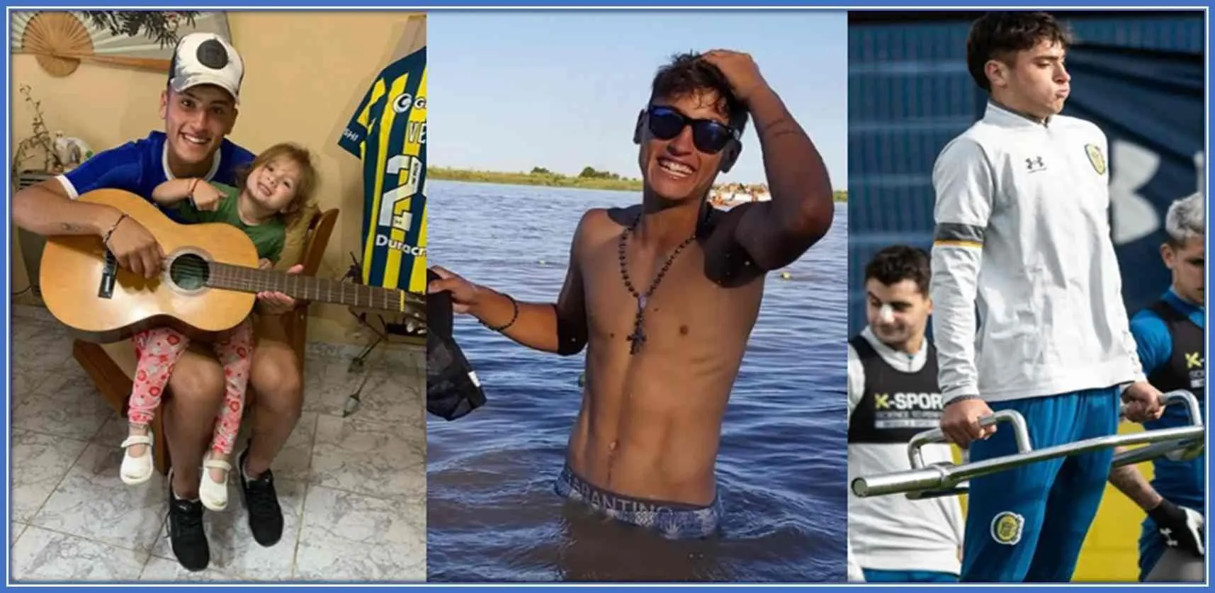 A collage showcasing some of Alejo Veliz's interests.