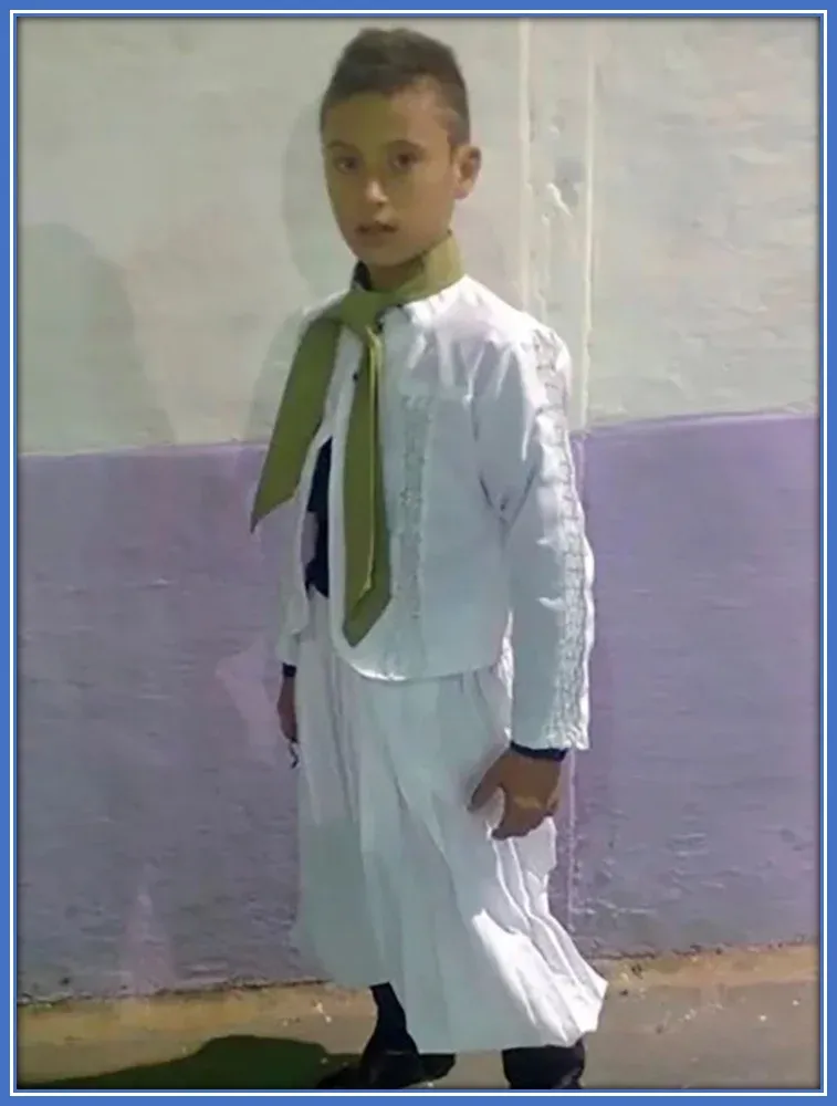 Childhood, Alejo Veliz, as a malambo dancer.