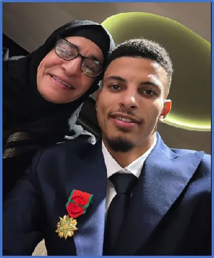 Meet Azzedine Ounahi's Mother as she shares a selfie with her son. Credit: Facebook,