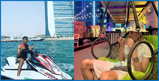 The central Midfielder spends his time on holidays in Dubai. Photos: Instagram