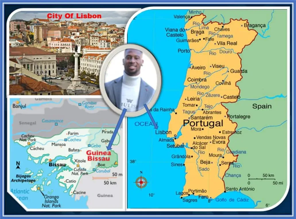 This map highlights Norberto Bercique&rsquo;s roots, showcasing the Striker&rsquo;s heritage. Image credits: Pocacito, Pinterest and WorldAtlas.