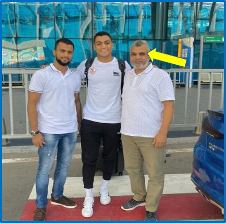 Mohamed Mostafa's Father with him as he about to board a plane. Image: Instagram mostafamohamed.11.