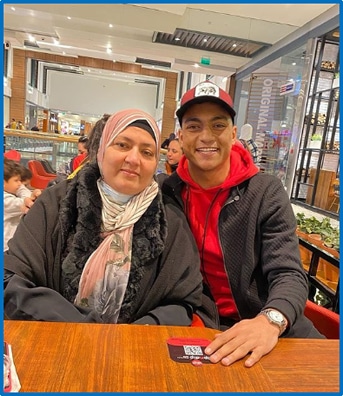 The Uncanny resemblance between Mostafa Mohamed's Mother and her son is very striking. Picture: Instagram mostafamohamed.11