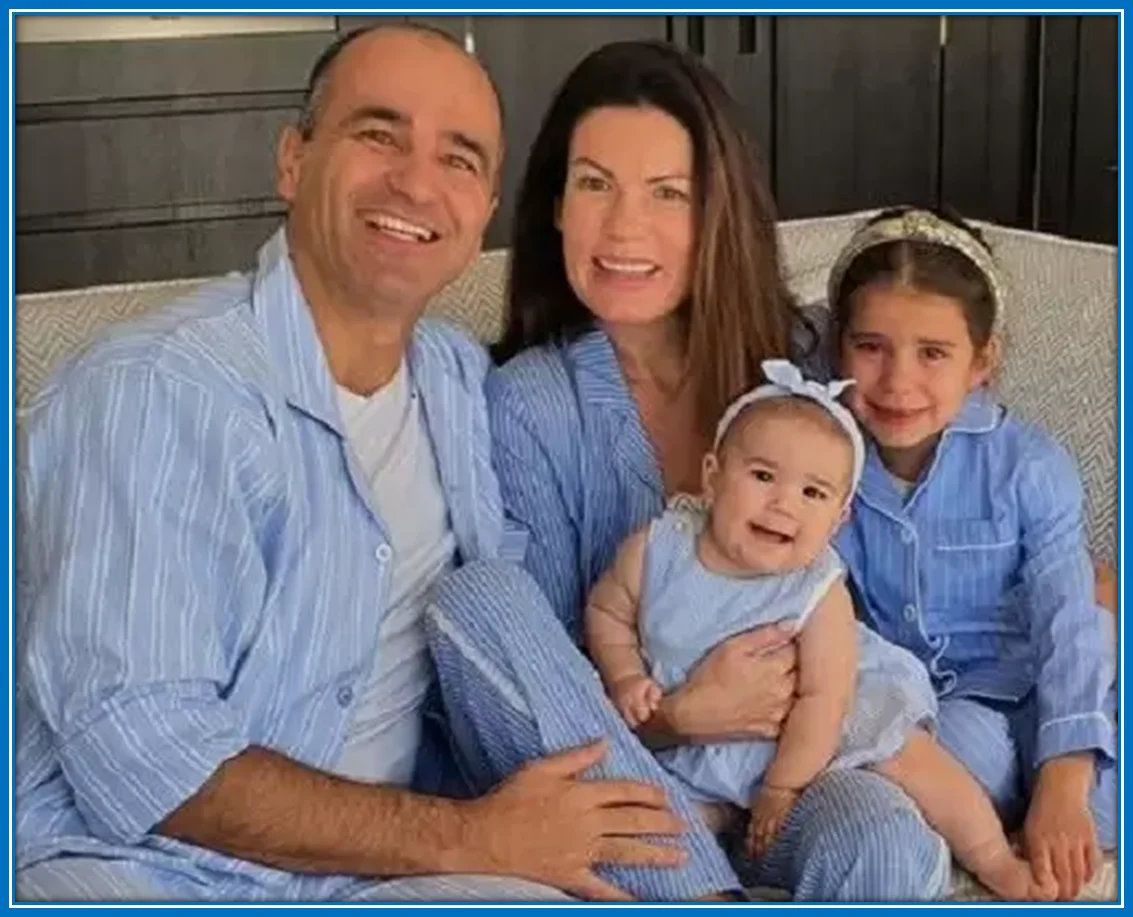 Roberto Martinez with his Wife and Children