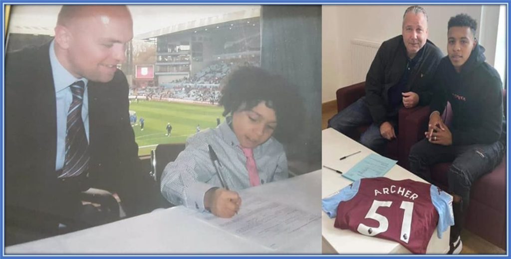 Richard witnessed Every Step, from Cameron's First Signature at Villa Academy to His Professional Contract Signing.