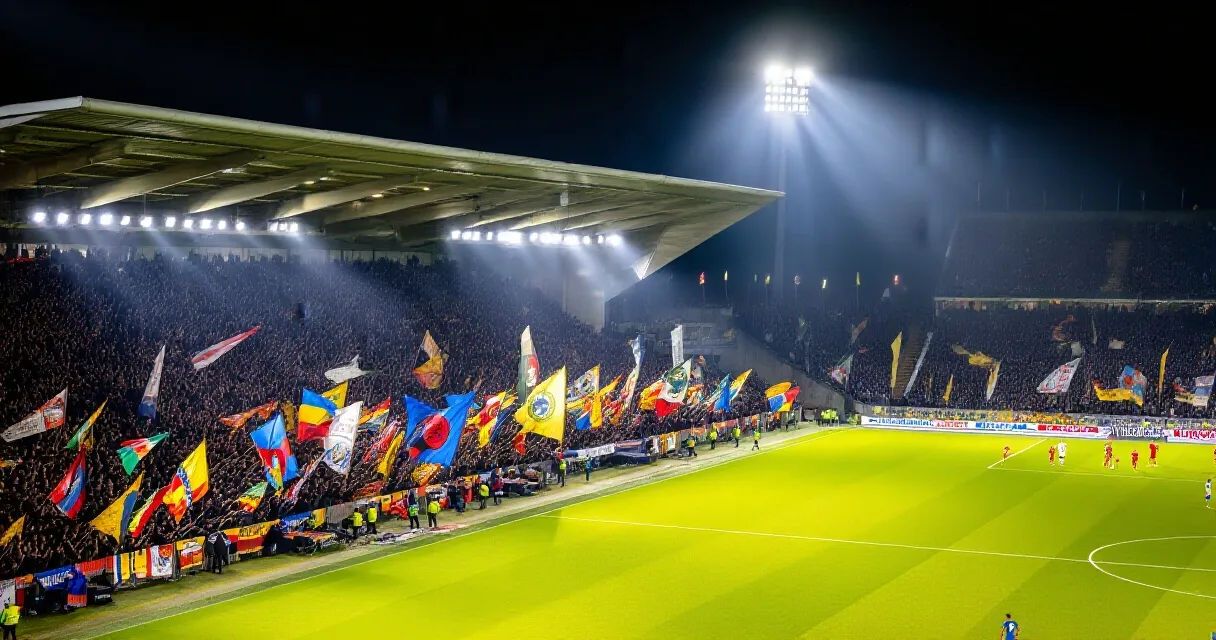Portero argentino realizando una espectacular parada en un estadio de la Premier League