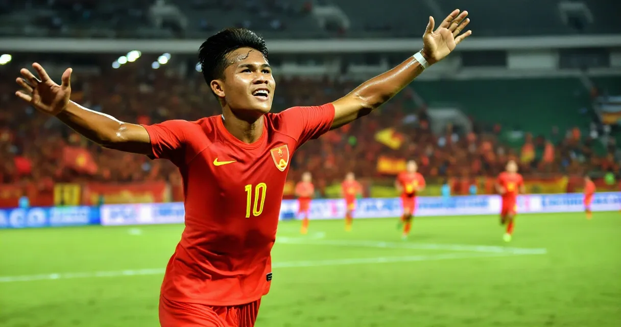 Tiền đạo Việt Nam ghi b&agrave;n tại ASEAN Cup 2026