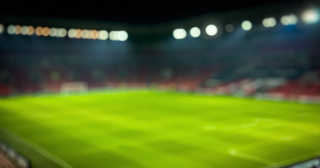 Football player sprinting with ball during training session on green grass pitch