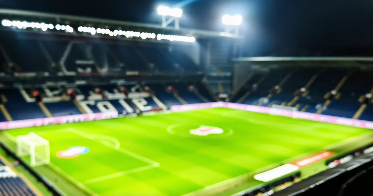 Football defender celebrating late winner goal in Europa League match under floodlights