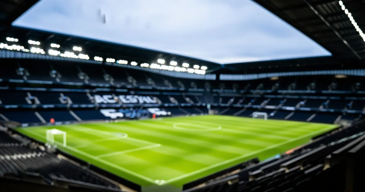Ung talangfull mittback under träning på professionellt fotbollsplan