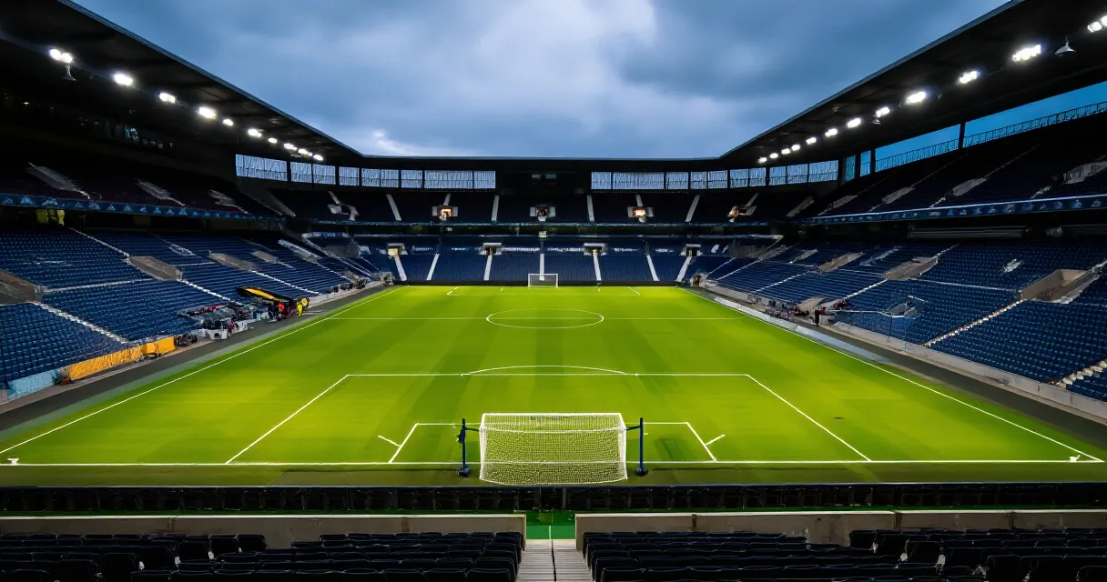 Christopher Nkunku sprinting in RB Leipzig kit under stadium lights
