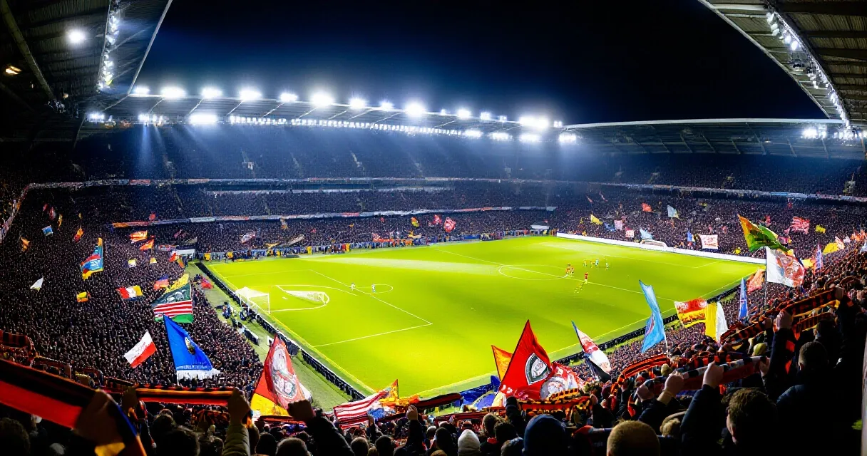 Feyenoord winger in action at De Kuip stadium with full stands