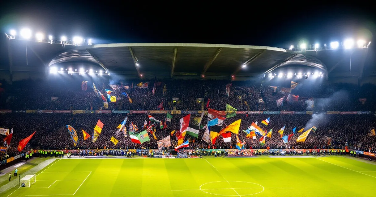 R&eacute;union tendue entre dirigeants de f&eacute;d&eacute;rations de football dans une salle de conf&eacute;rence moderne