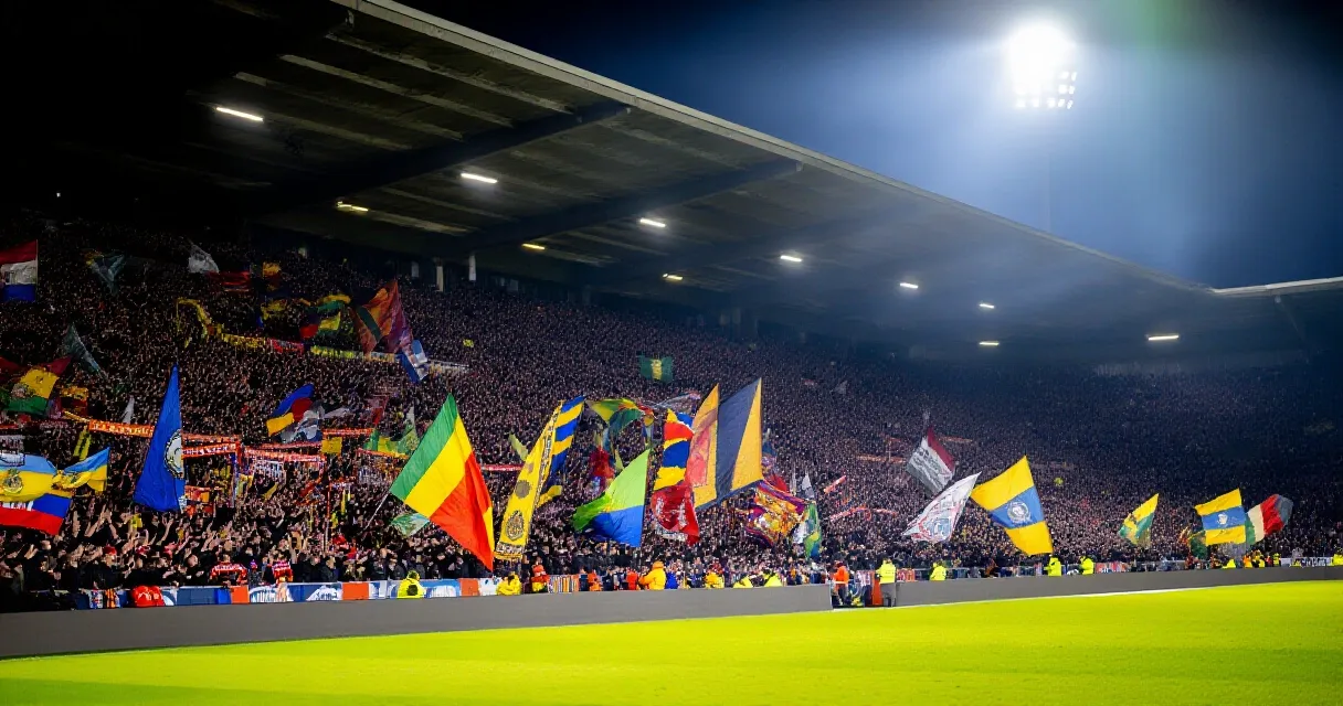 Swedish midfielder controlling ball in Premier League stadium with packed stands