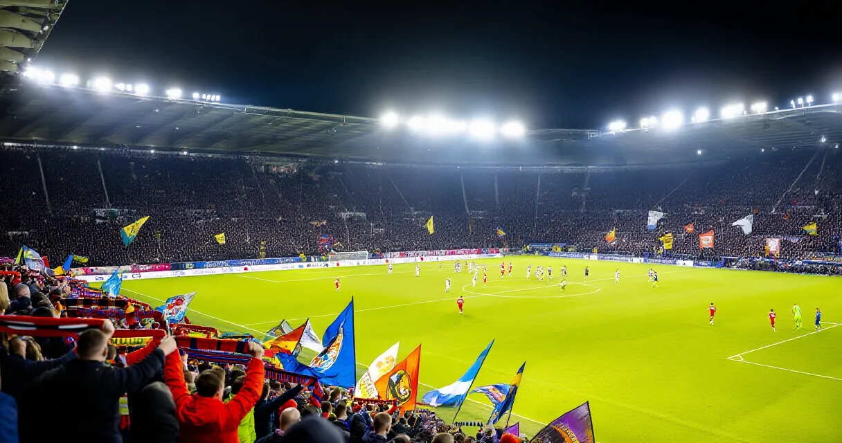 Meia atacante com chuteira precisa em est&aacute;dio iluminado no Brasil