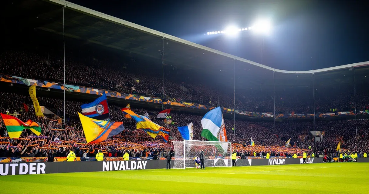 Gabriel Martinelli em a&ccedil;&atilde;o pelo Arsenal na Premier League, est&aacute;dio lotado sob as luzes