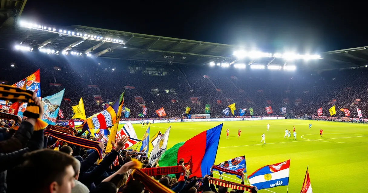 Brazilian striker shooting powerfully in packed stadium under floodlights
