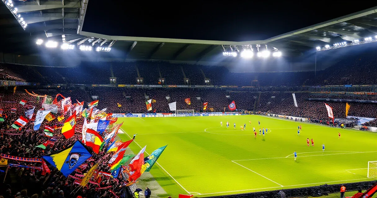 Een voetbal op een groen voetbalveld bij avondlicht, symbool van de biografie beroemdste voetballers aller tijden