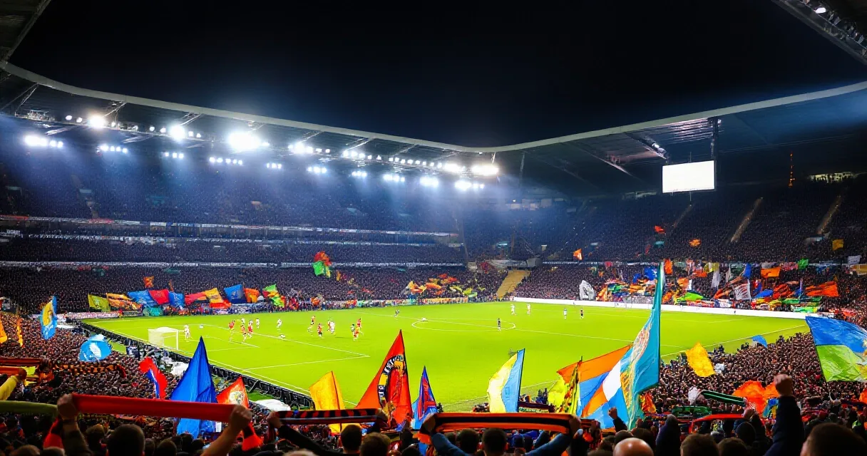 Influencer espa&ntilde;ola celebrando en las gradas de un estadio lleno durante el Mundial 2026