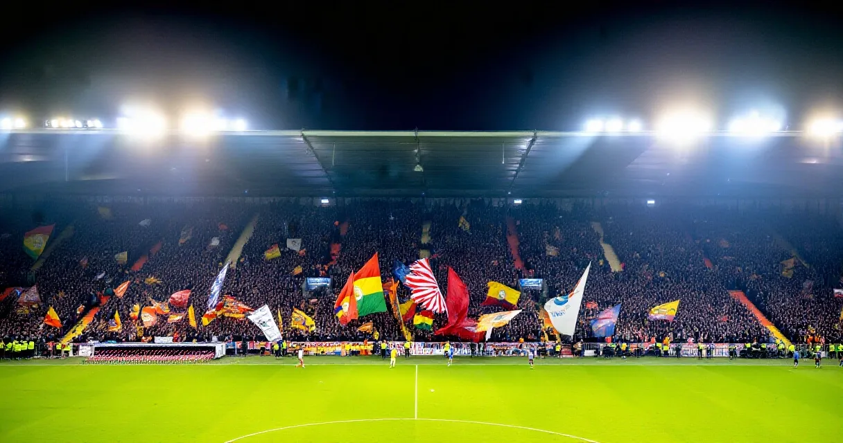 Nederlandse international in actie tijdens een interland in een uitverkocht stadion